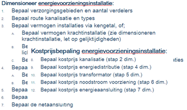 bepalen energievoorziening